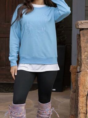 Grace & Lace ski Lake Tahoe Embroidered Signature Soft Sweatshirt
